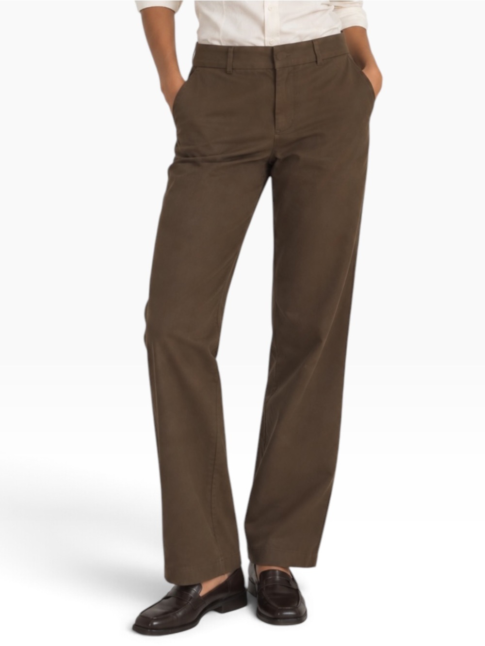 Dockers Petite Olive Ideal Fit Trousers 8P Med